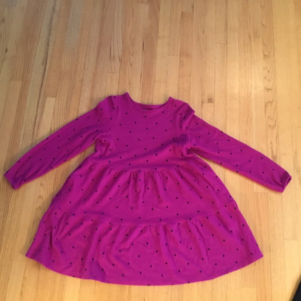 Cat & Jack Girls Purple Polka Dot Dress & Xersion Black Leggings Set XXL - Picture 2 of 5